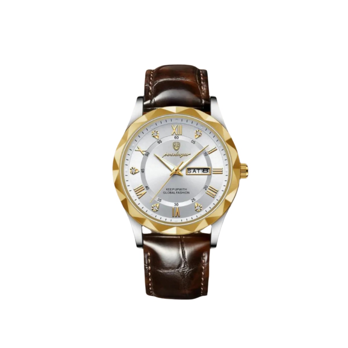 Vintage Leather Band Quartz Watch for Men