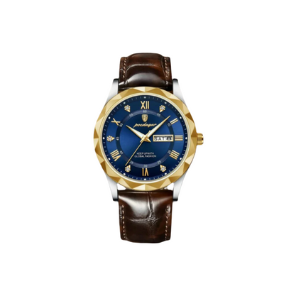Vintage Leather Band Quartz Watch for Men