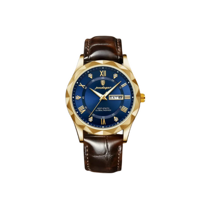 Vintage Leather Band Quartz Watch for Men