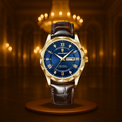 Vintage Leather Band Quartz Watch for Men