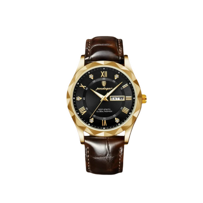 Vintage Leather Band Quartz Watch for Men