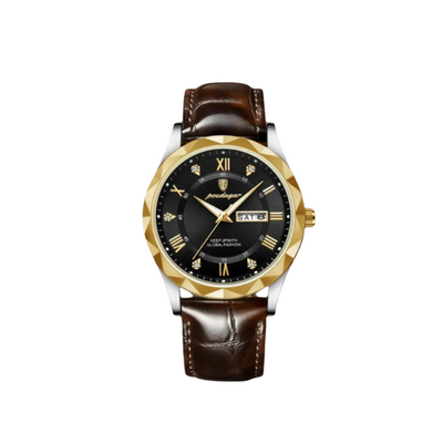 Vintage Leather Band Quartz Watch for Men