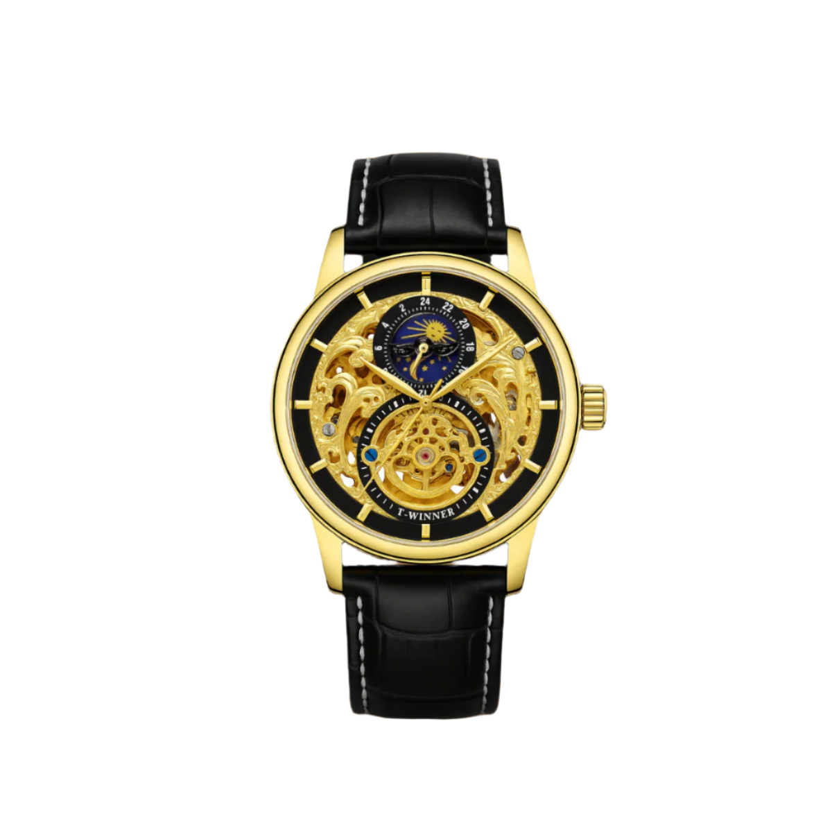 Classic Moon Phase Skeleton Watch
