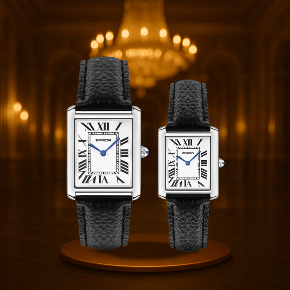Classic Square Dial Watches for Couples