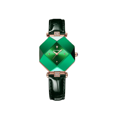 Classic Green Diamond Quartz Watch For Women