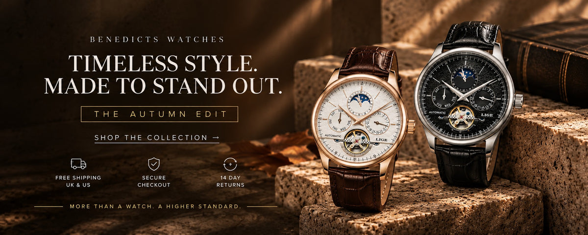 Classic automatic men's watches with moon phase – The Autumn Edit