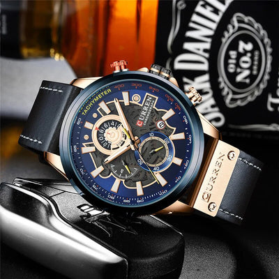 Vintage Multifunction Quartz Calendar Watch