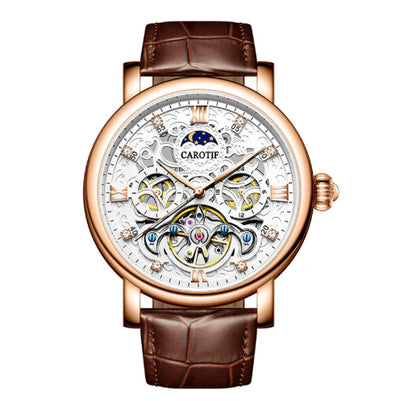 Trendy Mechanical Men's Business Leather Watch