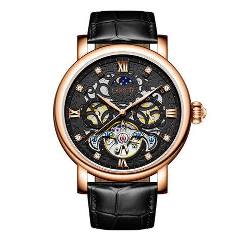 Trendy Mechanical Men's Business Leather Watch
