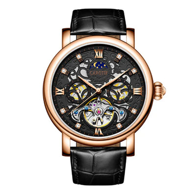 Trendy Mechanical Men's Business Leather Watch
