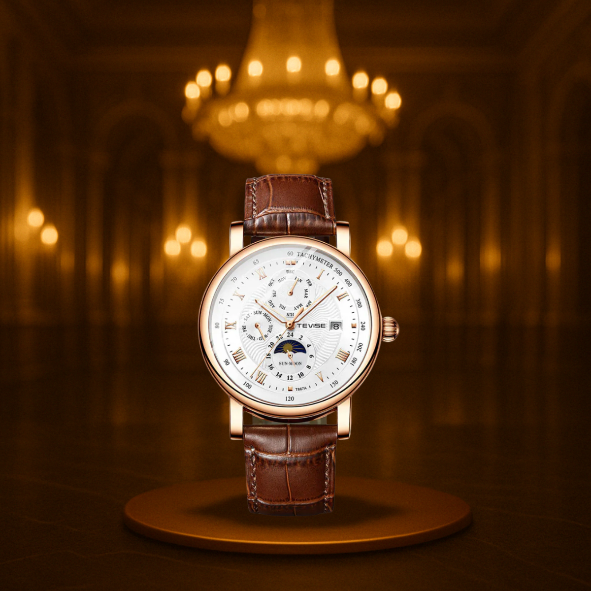 Classic Men's Automatic Leather Watch