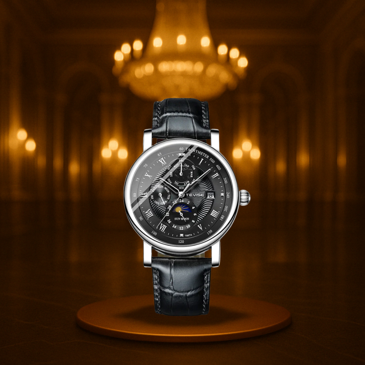 Classic Men's Automatic Leather Watch
