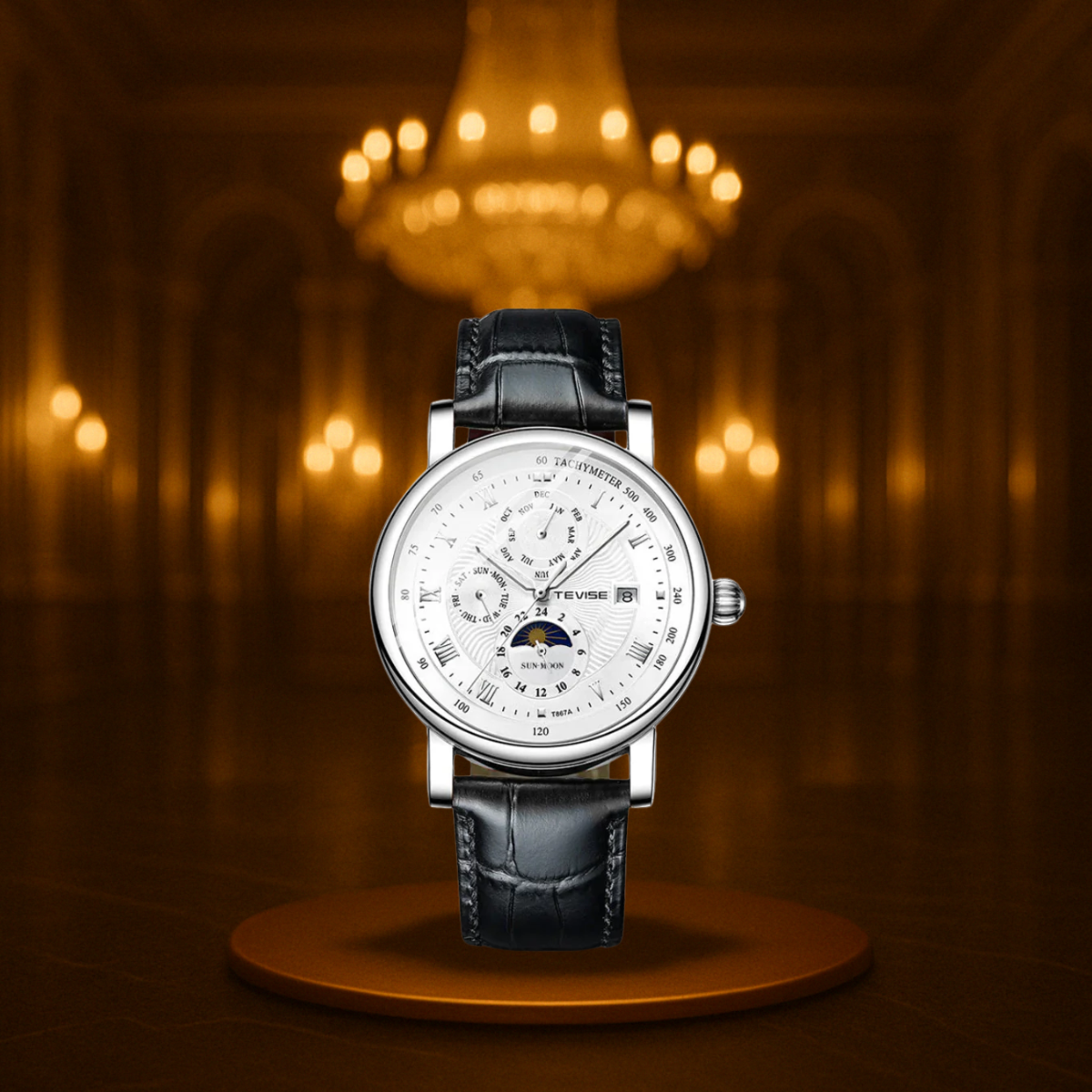 Classic Men's Automatic Leather Watch