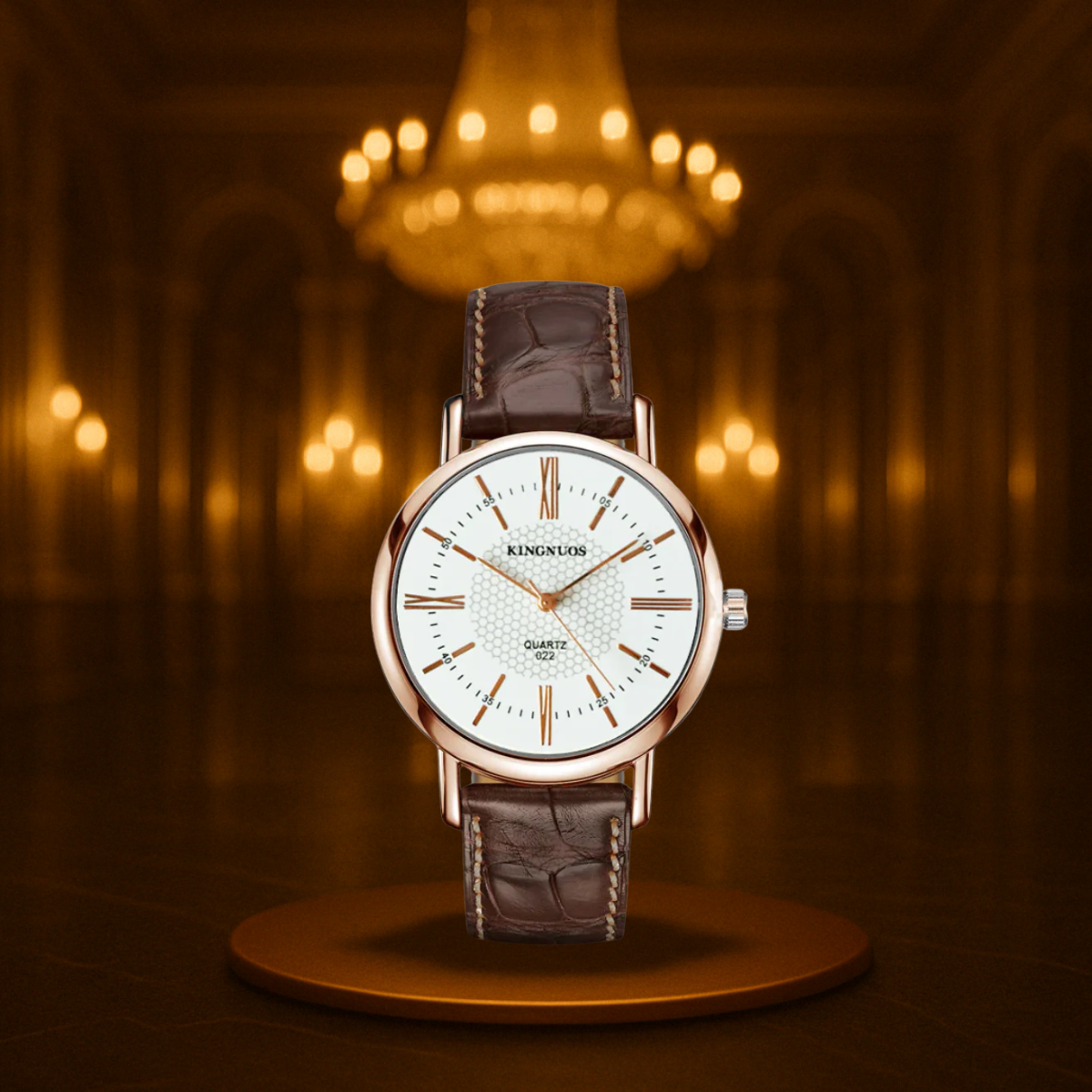 Trendy Leather Strap Men's Quartz Watch