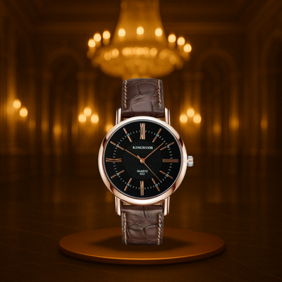 Trendy Leather Strap Men's Quartz Watch