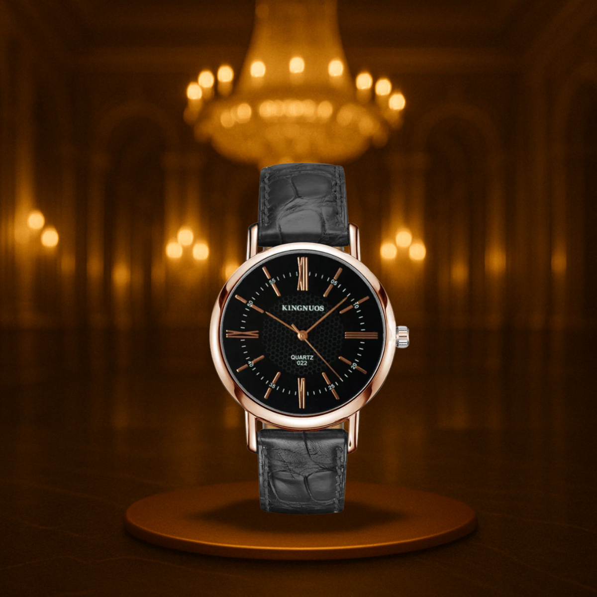 Trendy Leather Strap Men's Quartz Watch