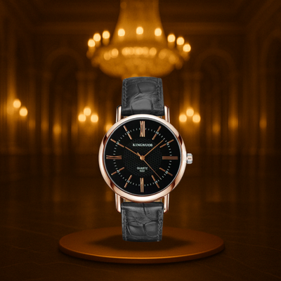Trendy Leather Strap Men's Quartz Watch