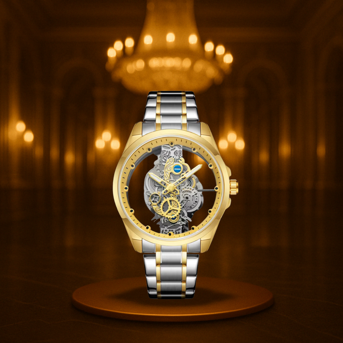 Modern Motor Head Lone Wolf - Wild Gold Edition Men's Watch