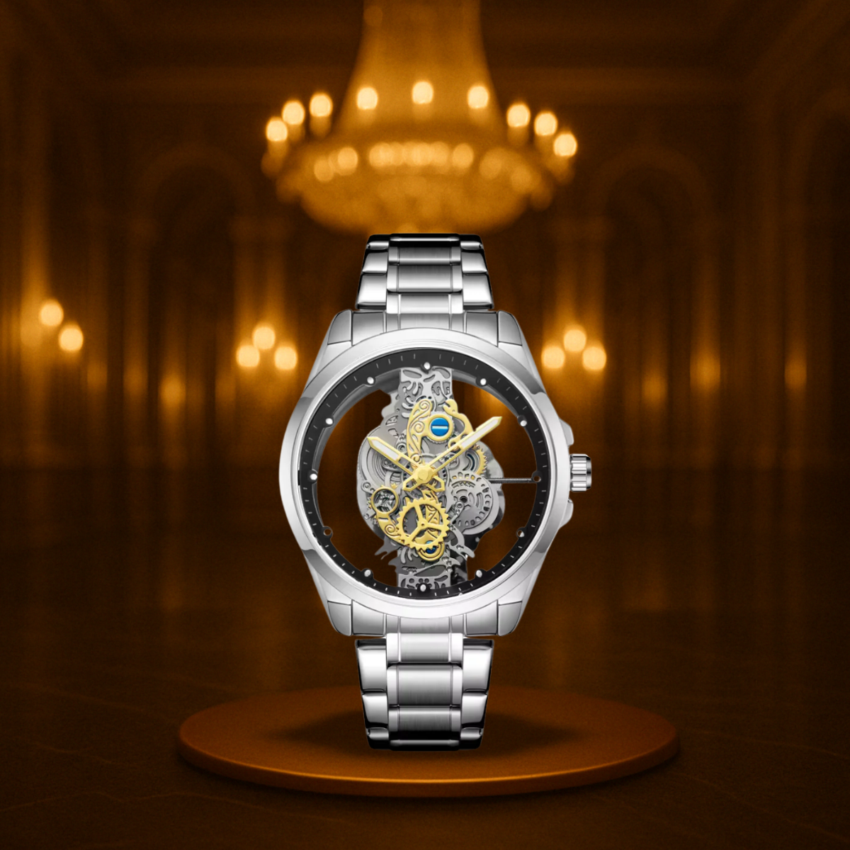 Modern Motor Head Lone Wolf - Wild Gold Edition Men's Watch