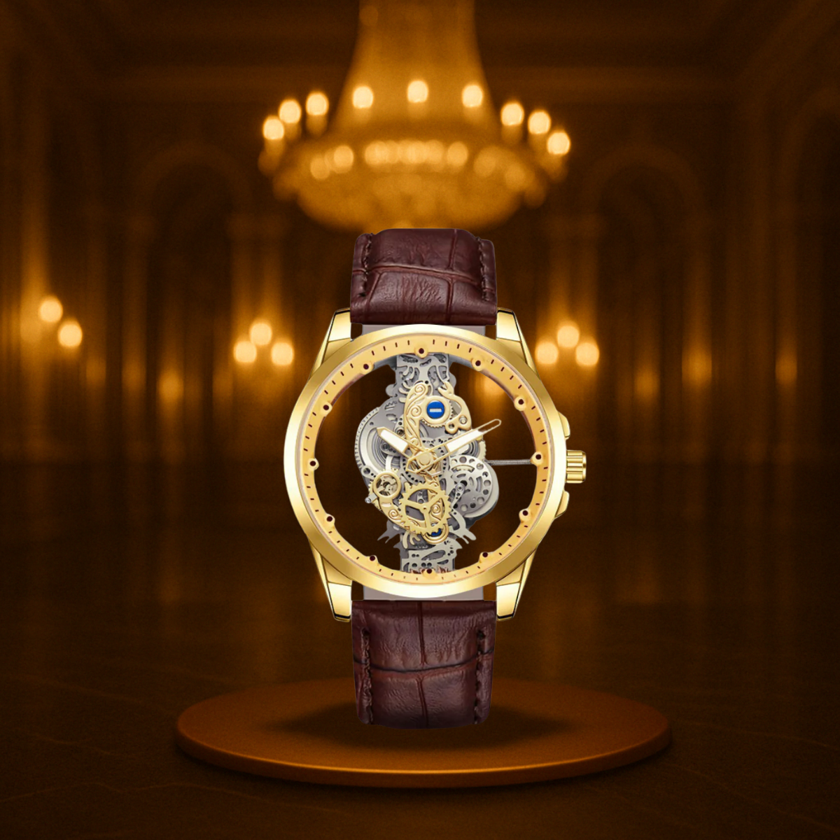 Modern Motor Head Lone Wolf - Wild Gold Edition Men's Watch