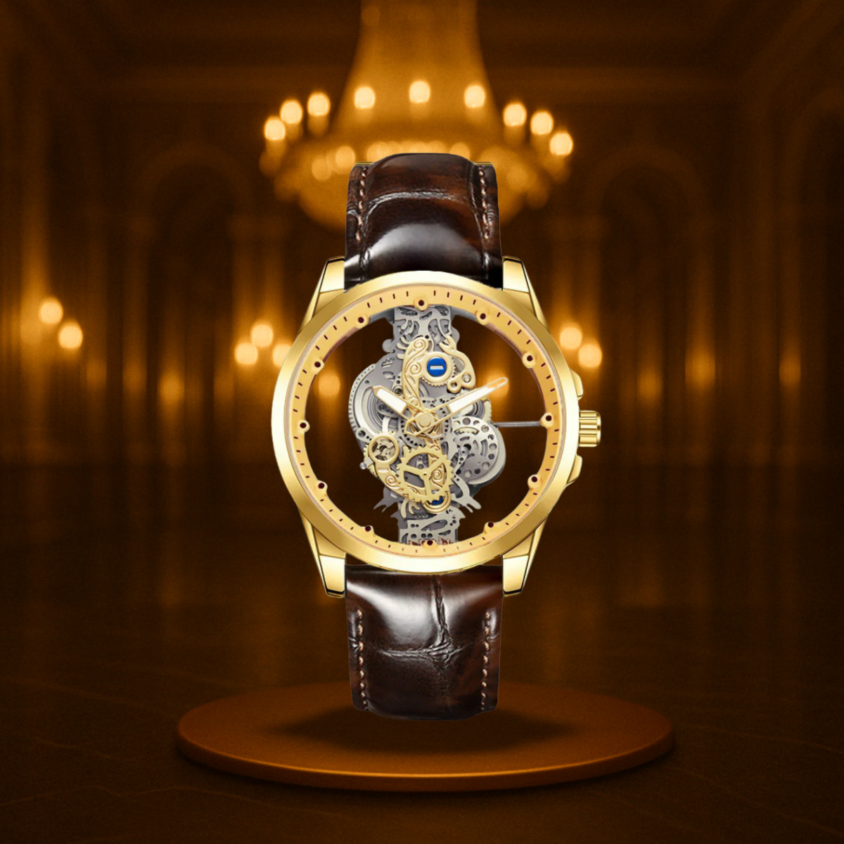 Modern Motor Head Lone Wolf - Wild Gold Edition Men's Watch