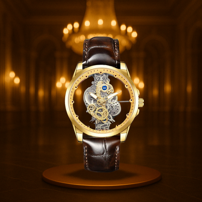 Modern Motor Head Lone Wolf - Wild Gold Edition Men's Watch