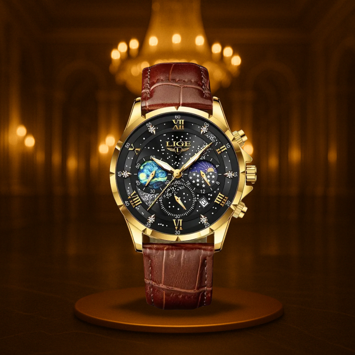 Classic Moonphase Watch for Men
