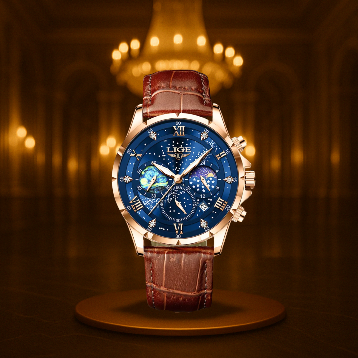 Classic Moonphase Watch for Men