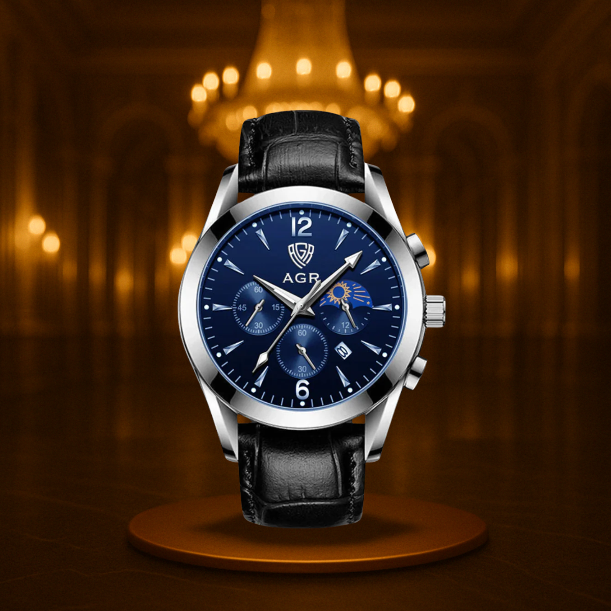 Casual Men's Leather Strap Business Watch