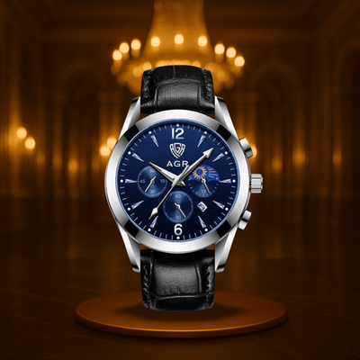 Casual Men's Leather Strap Business Watch