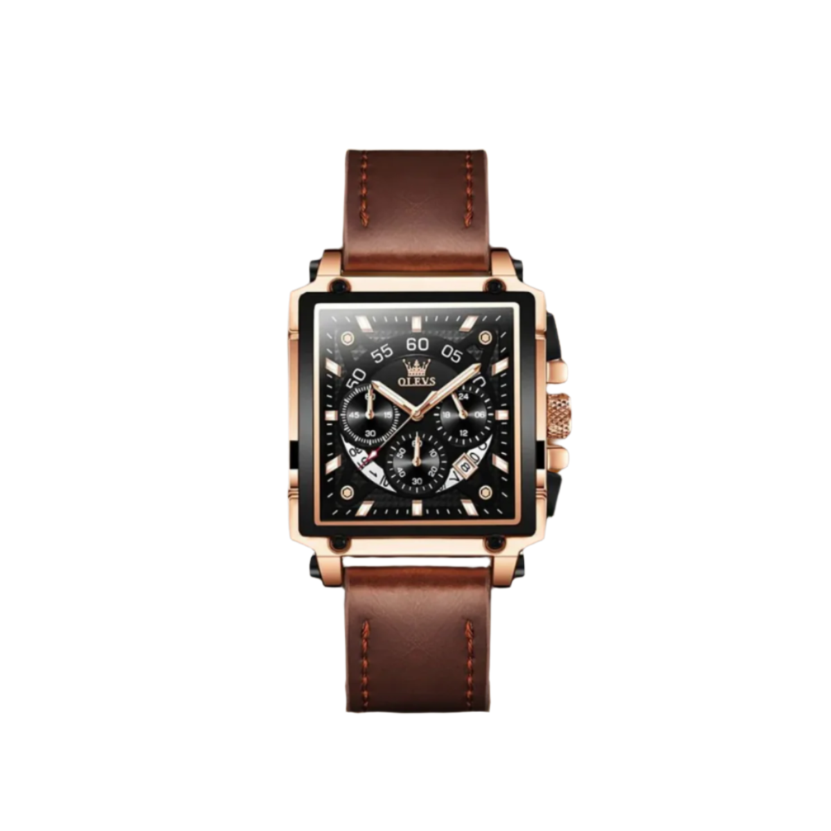 Modern Square Dial Chronograph Watch