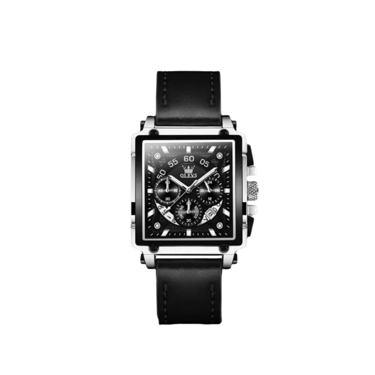 Modern Square Dial Chronograph Watch