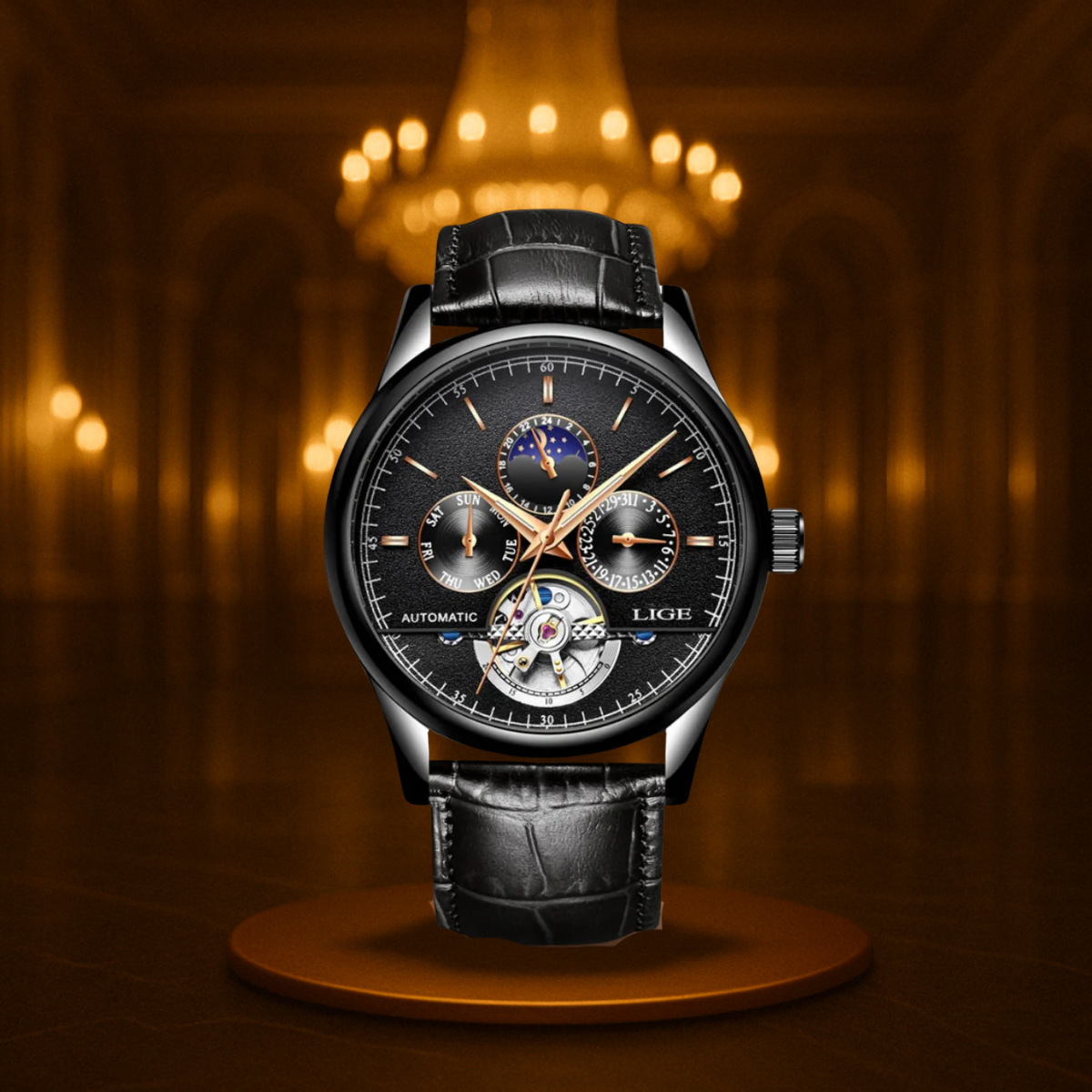 Modern Automatic Mechanical Tourbillion Men's Watch