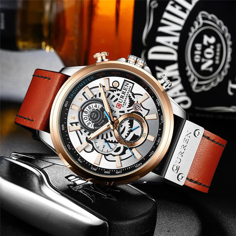 Vintage Multifunction Quartz Calendar Watch