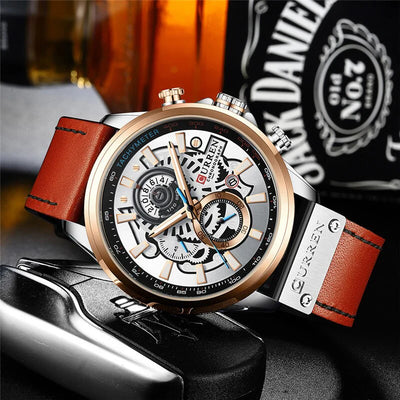 Vintage Multifunction Quartz Calendar Watch